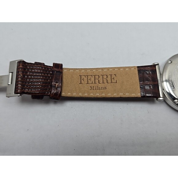 Ferre Milano 1L096 Swiss Made Womens Quartz Crystal Bezel Watch New Battery - Picture 12 of 14